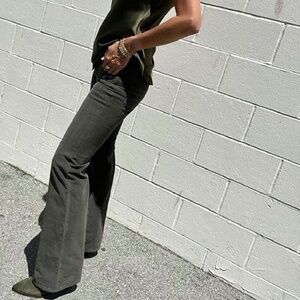 Nili Lotan Celia Corduroy Pant – Gunmetal – Size 2 – NWT